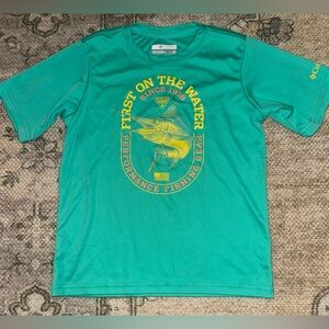 YOUTH Columbia Teal Fishing Graphic Tee
